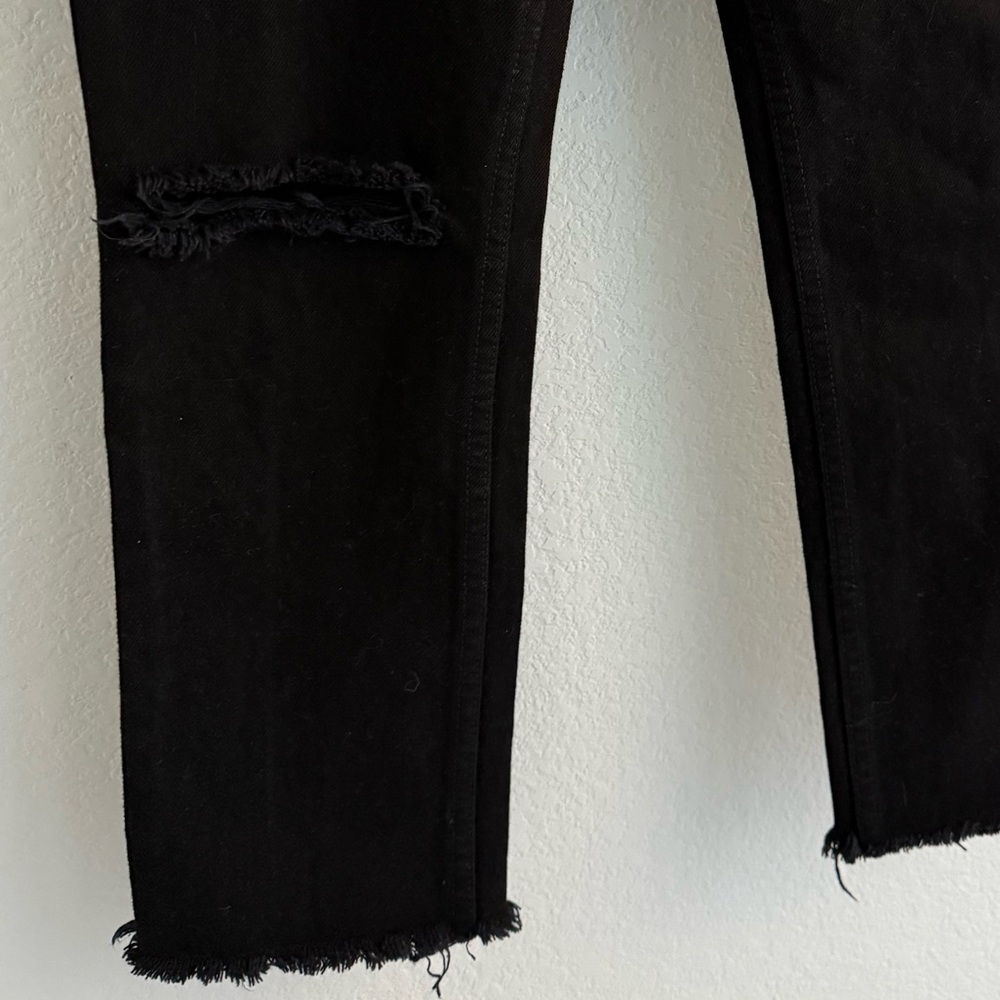 Reformation Julia Black Distressed Jeans - Picture 9 of 9
